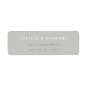 シンプルモダンカスタム |グレー |差出人住所 ラベル (正面)