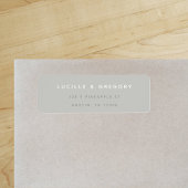 シンプルモダンカスタム |グレー |差出人住所 ラベル