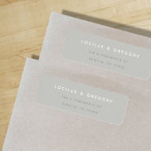 シンプルモダンカスタム |グレー |差出人住所 ラベル