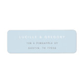 シンプルモダンカスタム |青グレー |差出人住所 ラベル (正面)