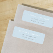 シンプルモダンカスタム |青グレー |差出人住所 ラベル