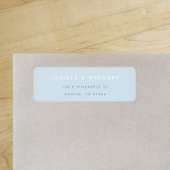 シンプルモダンカスタム |青グレー |差出人住所 ラベル