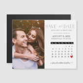 シンプルモダンカスタムCalendar Photo Save the Date (正面/裏面)