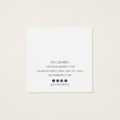 シンプルモダンカッコいい白スタッドイヤリング表示カード (裏面)