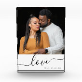 シンプルモダンカップルカスタムフォトバレンタインデー フォトブロック (正面)