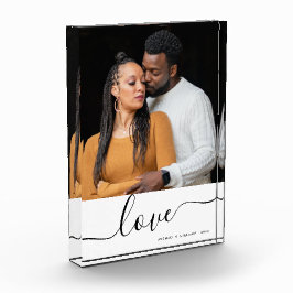 シンプルモダンカップルカスタムフォトバレンタインデー フォトブロック