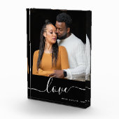 シンプルモダンカップルカスタムフォトバレンタインデー フォトブロック (右)