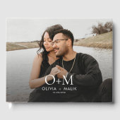 シンプルモダンカップル結婚写真 ゲストブック (正面)