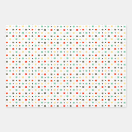 シンプルモダンカラフル幾何パタスタイリッシューン ラッピングペーパーシート