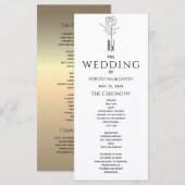 シンプルモダンカリグラフィー結婚式 プログラム (正面/裏面)