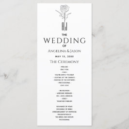 シンプルモダンカリグラフィー結婚式 プログラム