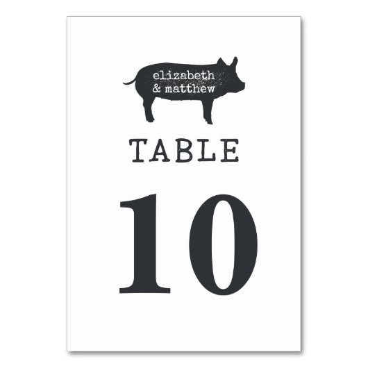 シンプルモダンカントリー素朴ファームハウス結婚ズ テーブルナンバー (正面)