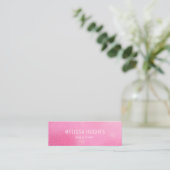 シンプルモダンキャンディピンクグリッター スキニー名刺 (スタンド正面)