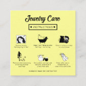 シンプルモダンキュートパステルイエロージュエリー気にチップ エンクロージャーカード (正面)