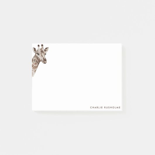 シンプルモダンキリンパーソナライズされた ポストイット (正面)