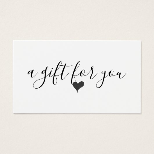 シンプルモダンギフト券 (正面)