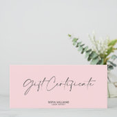 シンプルモダンギフト証明書ギフトカード追加ロゴ (スタンド正面)