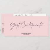 シンプルモダンギフト証明書ギフトカード追加ロゴ (正面/裏面)