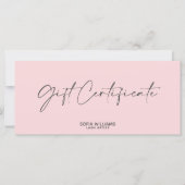 シンプルモダンギフト証明書ギフトカード追加ロゴ (正面)