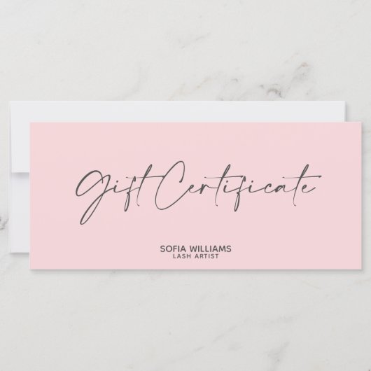 シンプルモダンギフト証明書ギフトカード追加ロゴ (正面)