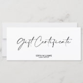 シンプルモダンギフト証明書ギフトカード追加ロゴ (正面)