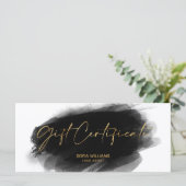 シンプルモダンギフト証明書ギフトカード追加ロゴ (スタンド正面)