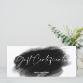 シンプルモダンギフト証明書ギフトカード追加ロゴ (スタンド正面)