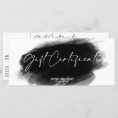 シンプルモダンギフト証明書ギフトカード追加ロゴ (正面/裏面)