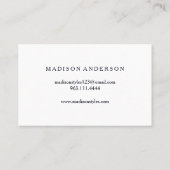 シンプルモダンクラシック美しい金ゴールド木製 名刺 (裏面)