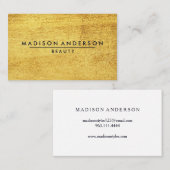 シンプルモダンクラシック美しい金ゴールド木製 名刺 (正面/裏面)