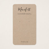 シンプルモダンクラフトイヤリング表示カード (正面)