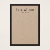 シンプルモダンクラフトイヤリング表示カード (正面)