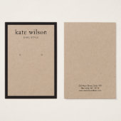 シンプルモダンクラフトイヤリング表示カード (正面&裏面)