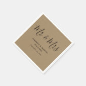 シンプルモダンクラフト結婚スクリプト スタンダードカクテルナプキン (角)