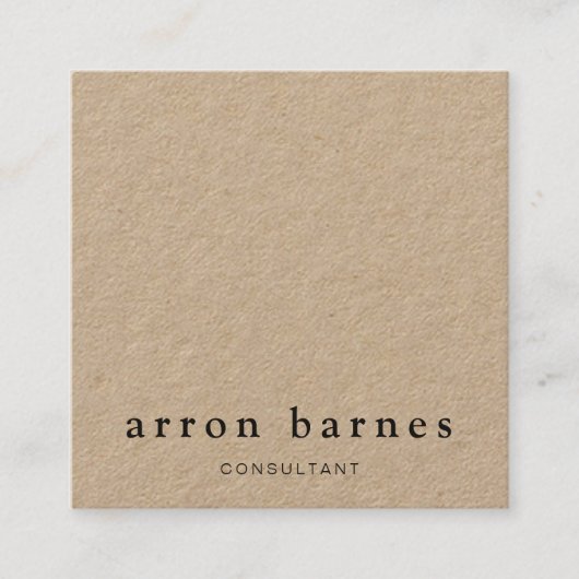 シンプルモダンクラフト スクエア名刺 (正面)