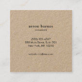 シンプルモダンクラフト スクエア名刺 (裏面)