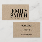 シンプルモダンクラフト 名刺 (正面/裏面)