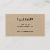 シンプルモダンクラフト 名刺 (裏面)