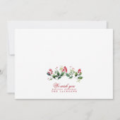 シンプルモダンクリスマスさくらんぼ白い赤の写真 シーズンカード (裏面)