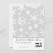 シンプルモダンクリスマスのスノーフレークカスタムのロゴ シーズンカード (正面)