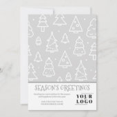 シンプルモダンクリスマスの木の挨拶カスタムのロゴ シーズンカード (正面)