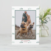 シンプルモダンクリスマスの木ハッピーホリデーズ写真 シーズンカード (スタンド正面)