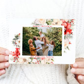 シンプルモダンクリスマスの花あいさつ写真 シーズンカード