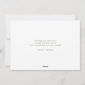 シンプルモダンクリスマスエバーグリーンフォトカード シーズンカード (裏面)