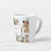 シンプルモダンクリスマスツリーファミリーフォトコラージュ カフェラテマグ (右アングル)