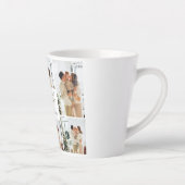 シンプルモダンクリスマスツリーファミリーフォトコラージュ カフェラテマグ (右)