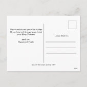 シンプルモダンクリスマスツリーファミリーフォトコラージュ シーズンポストカード (裏面)