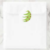 シンプルモダンクリスマスツリー ラウンドシール (バッグ)