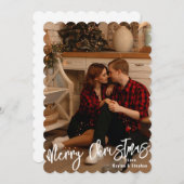 シンプルモダンクリスマスパーソナライズされたカード シーズンカード (正面/裏面)