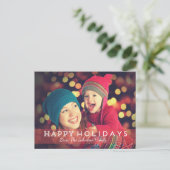 シンプルモダンクリスマス写真はがき シーズンポストカード (スタンド正面)